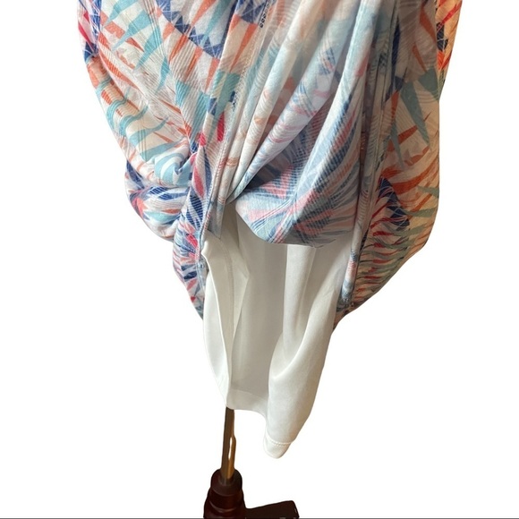 Tribal Jeans sleeveless red white blue circle midi  dress - Picture 4 of 9